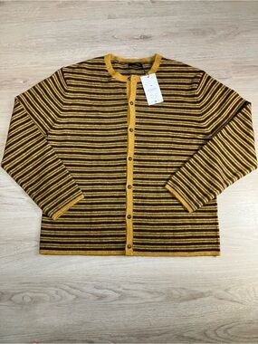 Zara  striped Jacquard Cardigan Size L